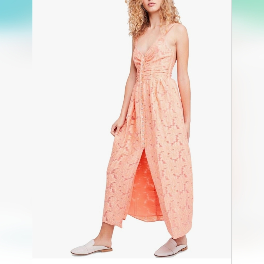 Free People Fresh As A Daisy Women's Floral Ruched Sleeveless Maxi Dress